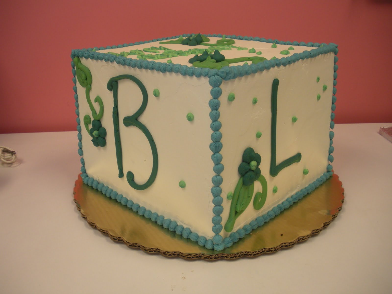 Artisan Bake Shop Buttercream Cakes Baby Block Baby Shower Cake