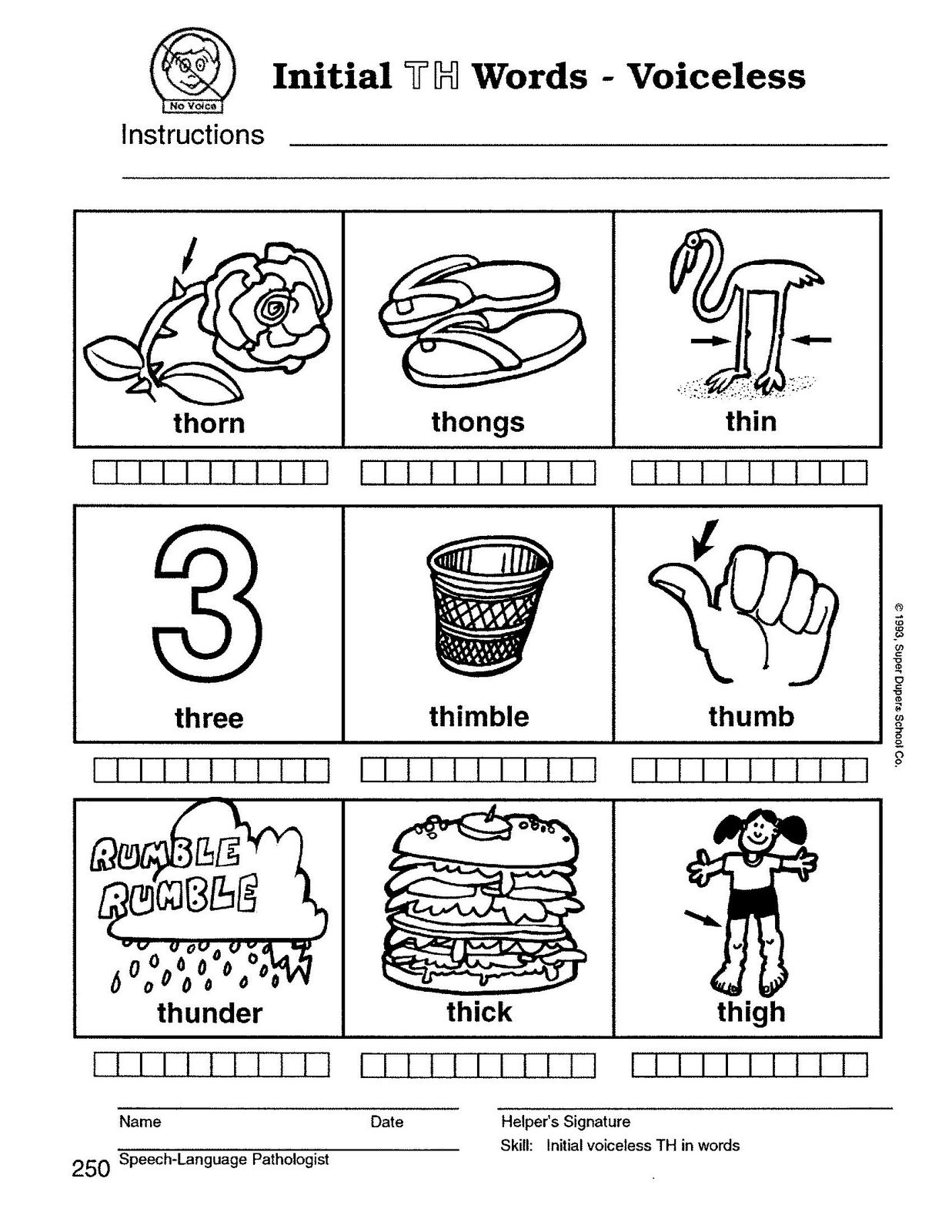 Sh And Th Worksheets For Speech Therapy Sentences