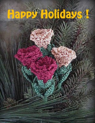 holiday roses crochet