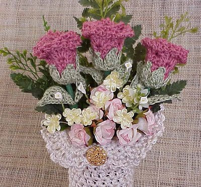 crochet bouquet sale rose