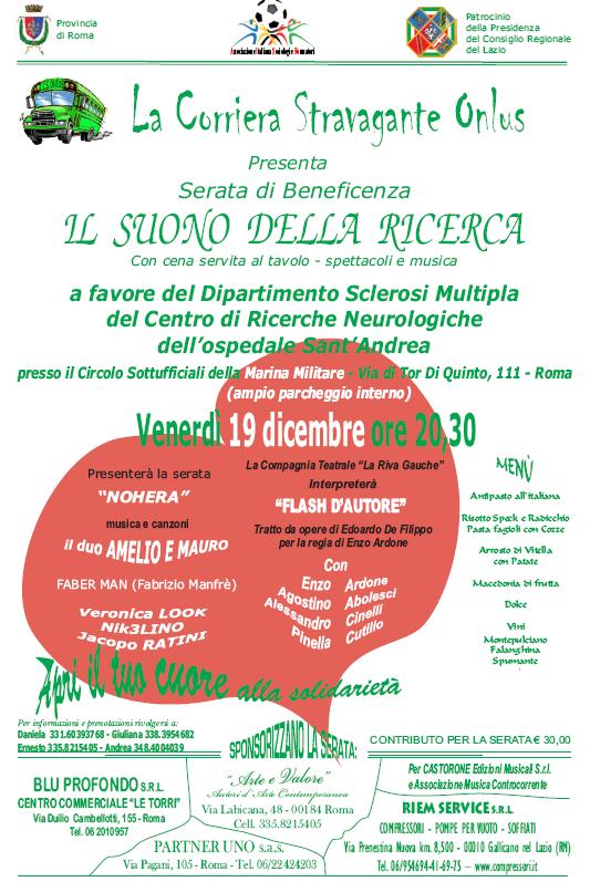 youtoo la Corriera Stravagante Onlus, per la ricerca sulla Sclerosi