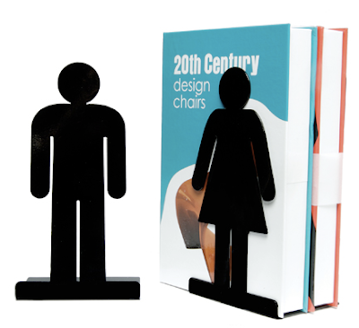 man and woman bookends