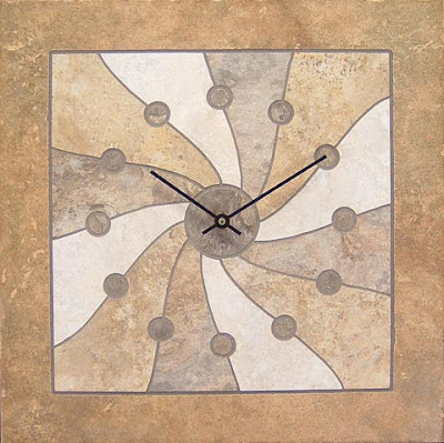 tile clock by Michael Riley