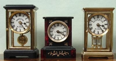 dollhouse miniatures - 3 mantle clocks