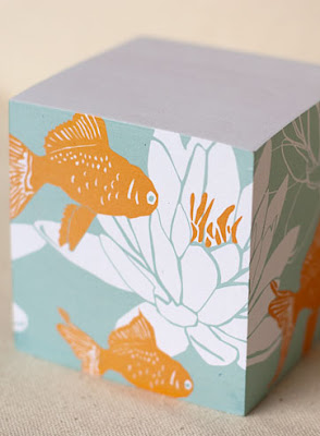 sticky notes with Koi fish