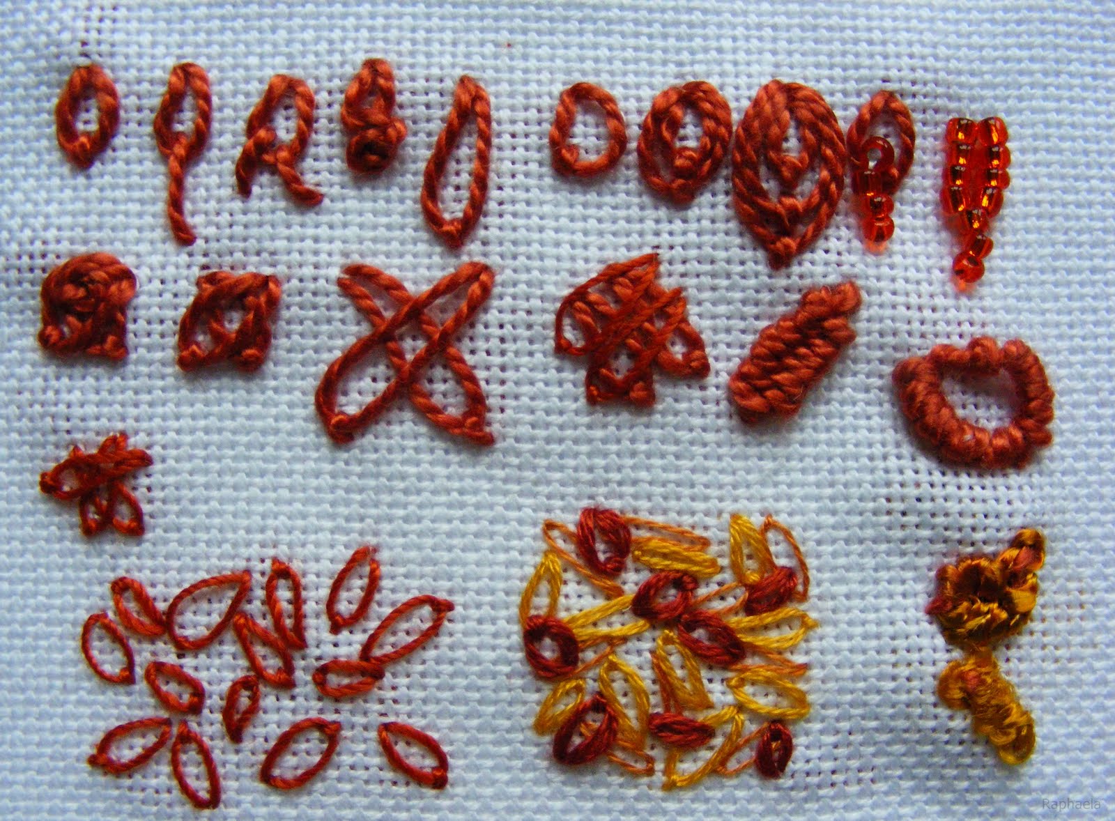 Textile Explorations The Stitch Files Detached Chain Stitch