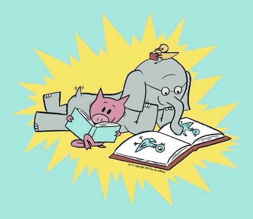 Mo Willems Stuff: Elephant and Piggie Reading T-SHIRTS!