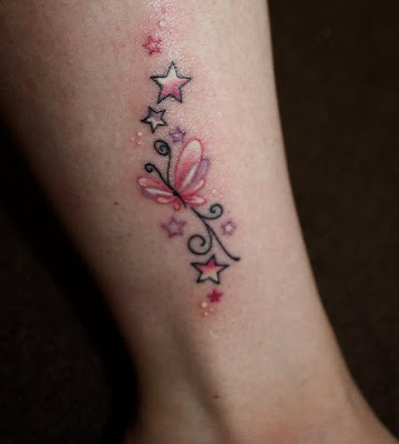 stars tattoos designs. nice leg tattoo designs