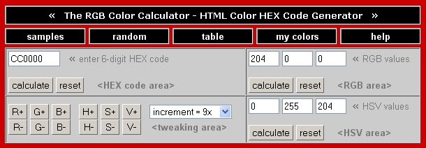Aaron Cook Dot Com ™ - Life, Blogging, Money.: The RGB Color Calculator ...
