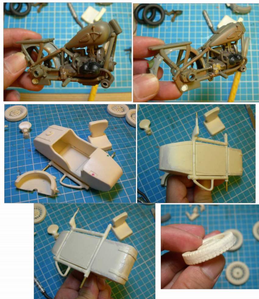 Modify 1/18 German motorcycle.2