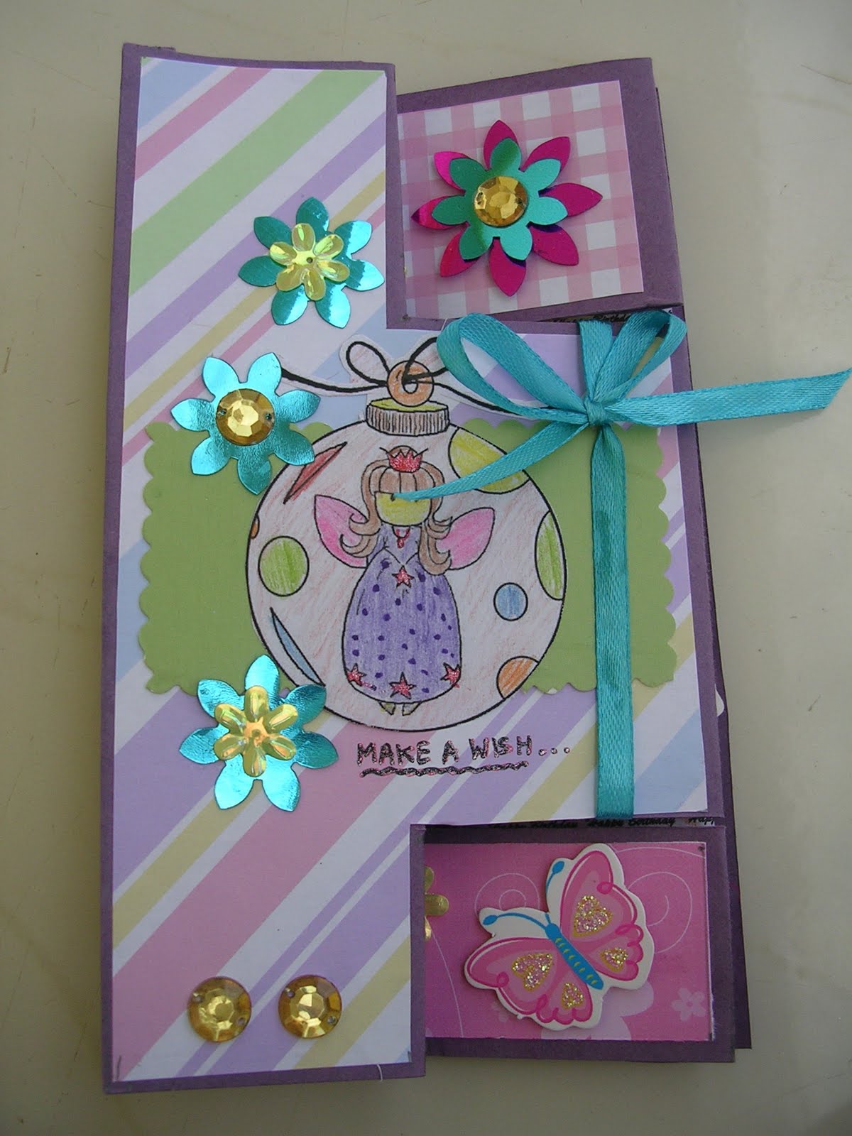 Handmade Alice in Wonderland Inspired Birthday card Moon