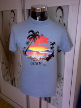 VINTAGE HAWAII GUAM USA IRON ON 100% VERY OLD COTTAN SHIRT (SOLD)