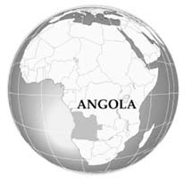 Angola on the Globe
