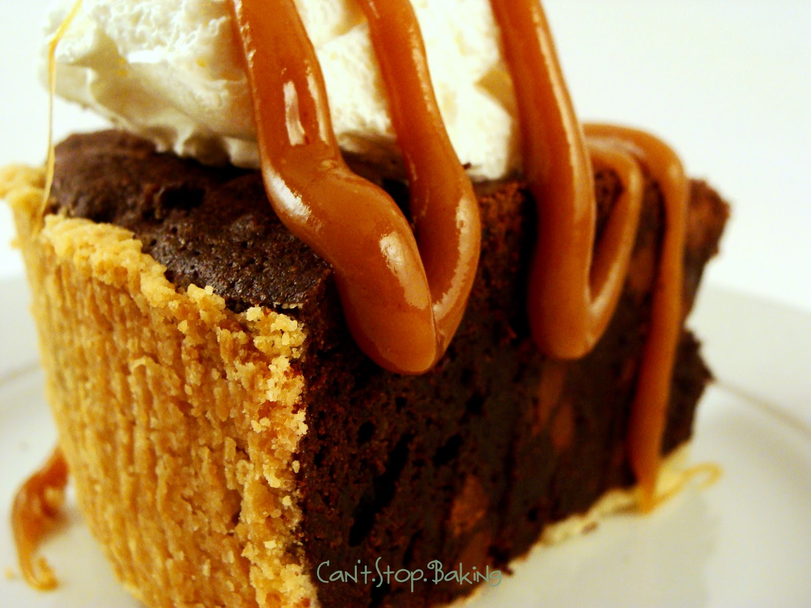 Cantstopbaking Brownie Fudge Pie with Caramel Sauce