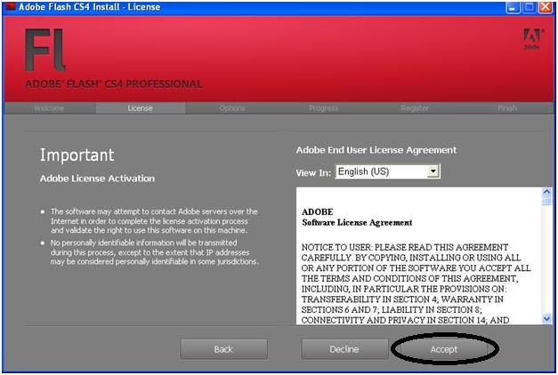 Flash Registration Key Andree: Instal adobe flash cs4