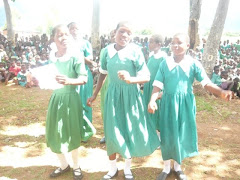 Monjale girls dancing for joy