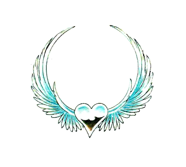 heart with wings tattoos. angel wings tattoos designs.
