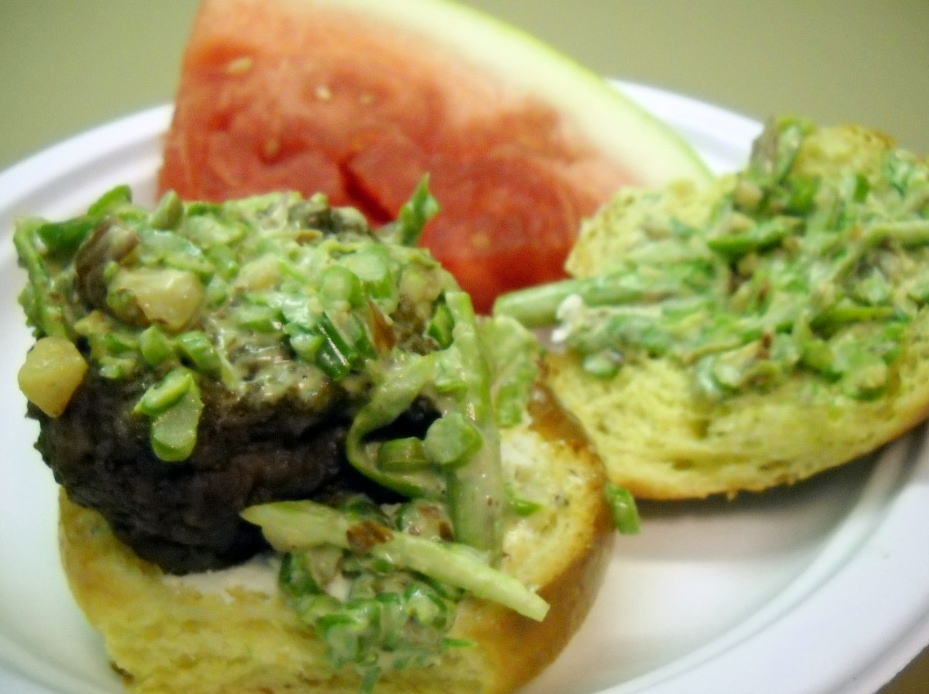 Eggplant To Go SALAD DAYS, BLACKBERRIES, AND ASPARAGUS BURGERS