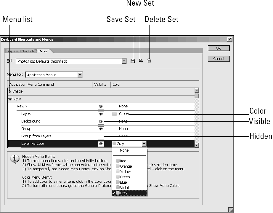 Solution Customizing Shortcuts and Menus