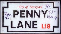 Straatnaambord Penny Lane