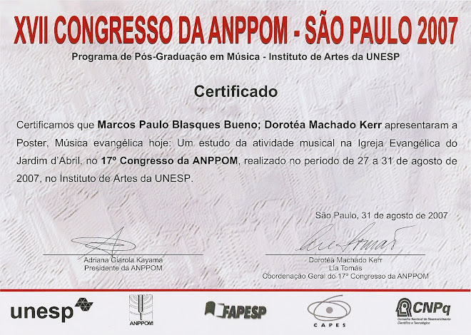 XVII Congresso da ANPPOM - Apresentação de Painel