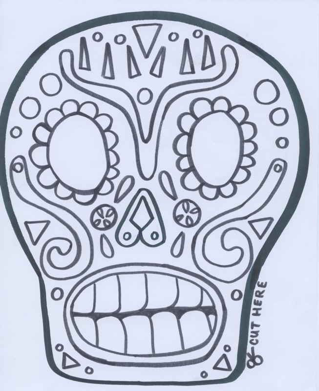 calavara mask coloring pages - photo #1