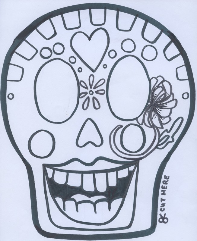 calavara mask coloring pages - photo #23