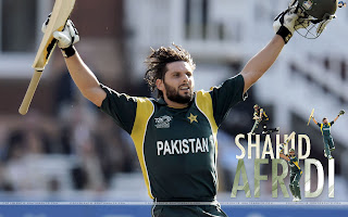 Shahid Afridi Hairstyle Pictures