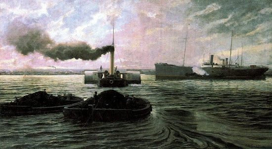 Los Carboneros Los Carboneros, Juan Martínez Abades, Pintor español, Paisajes de Juan Martínez Abades, Pintor Martínez Abades, Pintores españoles, Pintores Asturianos, Martínez Abades