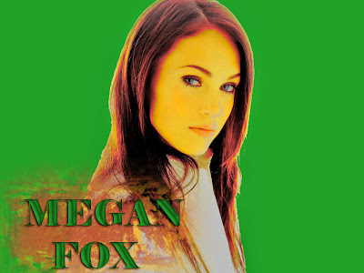 megan fox colorful poster wallpaper