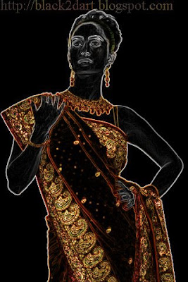indian model posing in a silk saree