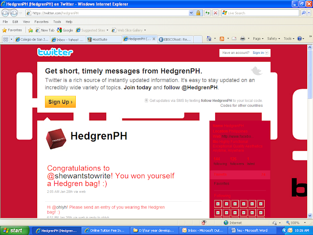 Thank you Hedgren Philippines - diane wants to write