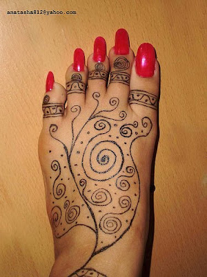 Henna Foot Tattoo Temporary