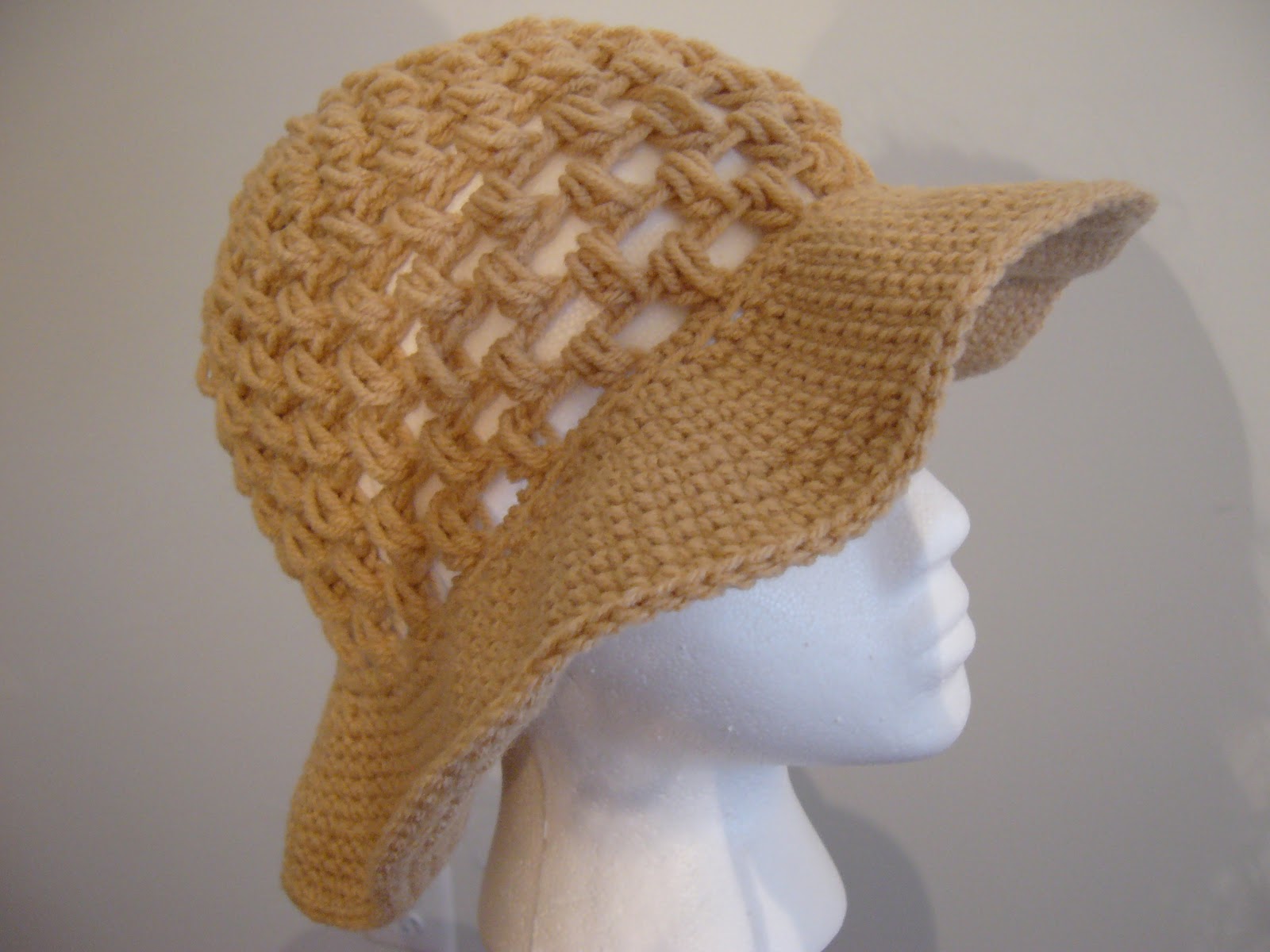 Free Pattern: Cotton crochet sun bucket floppy brim summer hat