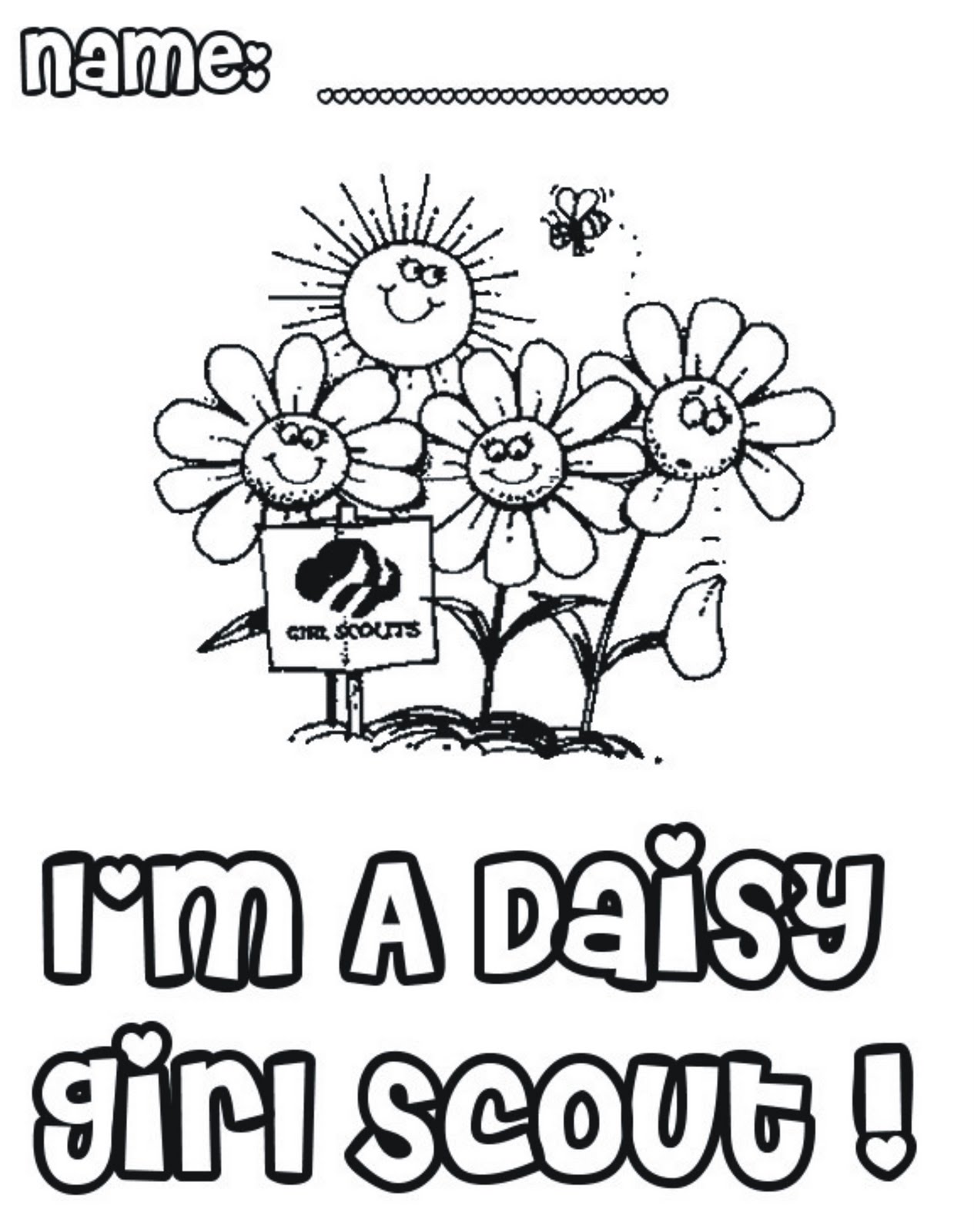 daisy flower printable coloring pages - photo #46