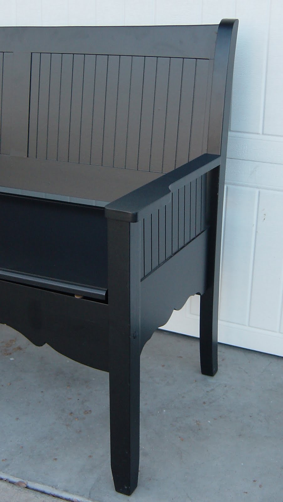 The Backyard Boutique by Five to Nine Furnishings Black Storage Bench