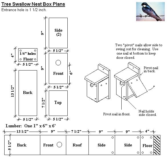 Tree Swallow House Plans 99