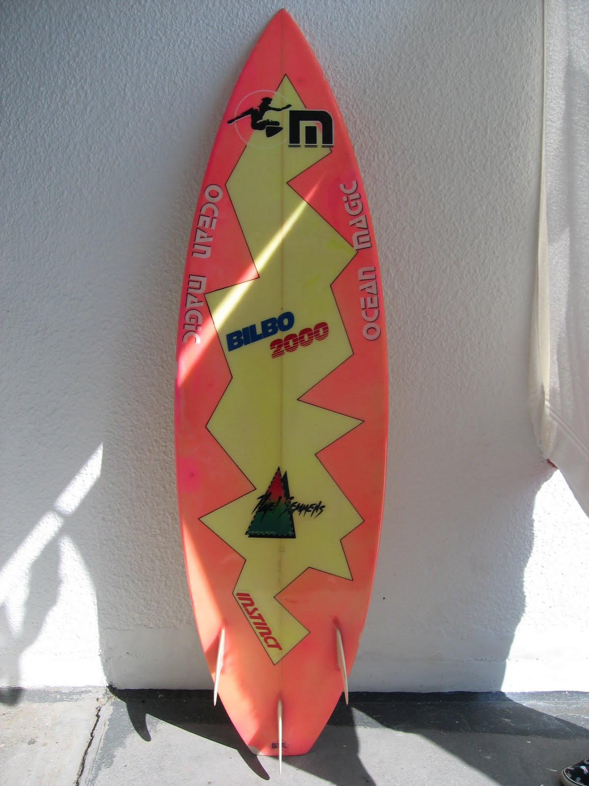 vintage surfboard collector UK Ocean Magic 80s thruster by Nigel Semmens