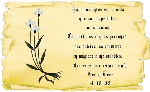 Novias y mucho más Frases que puedes poner en la Tarjeta