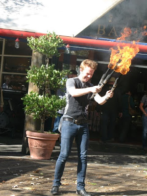 crazy flame thrower guy