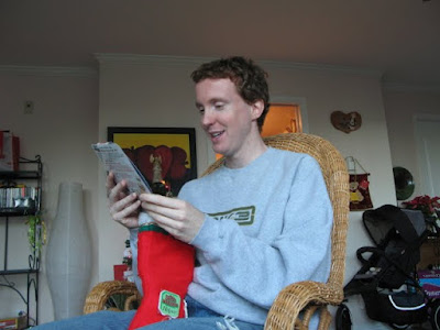 alex opening his stocking