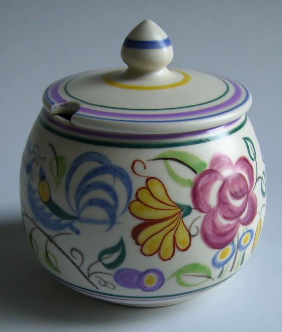 Rob's Poole Pottery Blog 1950's traditional Jam Pot LE Pattern