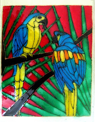 glass stained painting paint paintings birds raindrops lass thickness mm