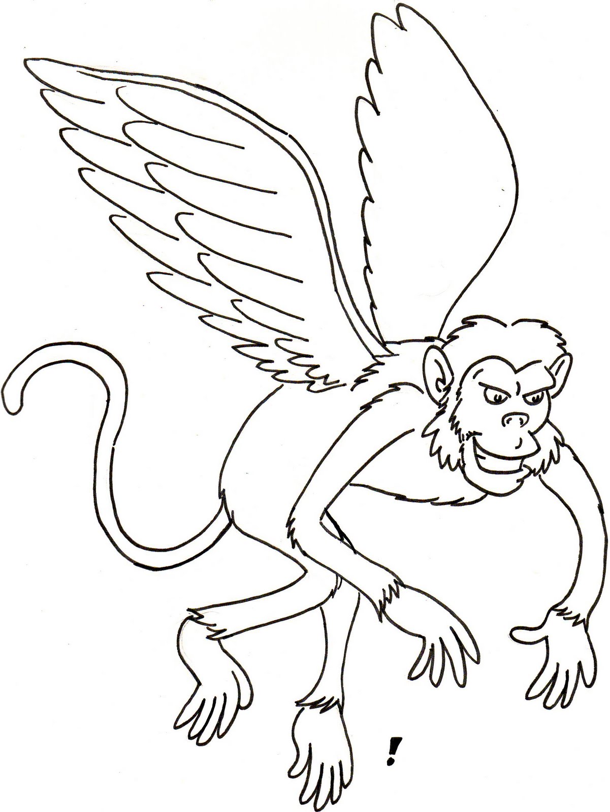 flying monkey clip art free - photo #30