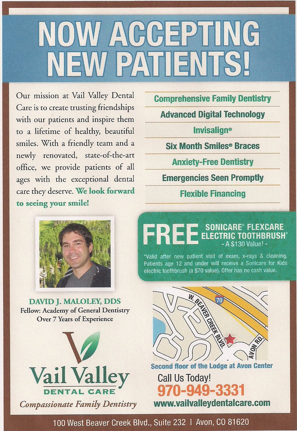 Vail Valley Dental Care Our newspaper ad