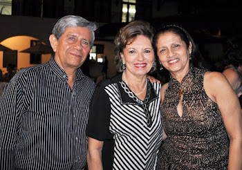 O casal Gerardo e Neide Azevedo com a Autora