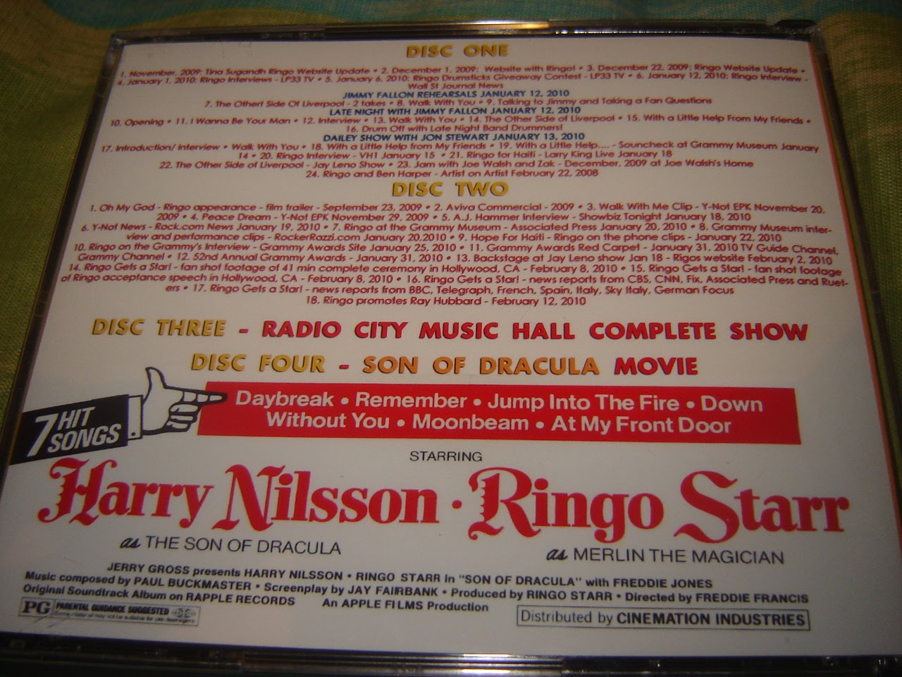 Beatle Collector: RINGO STARR - Y-NOT VOLUME 1 - RADIO CITY MUSIC HALL ...