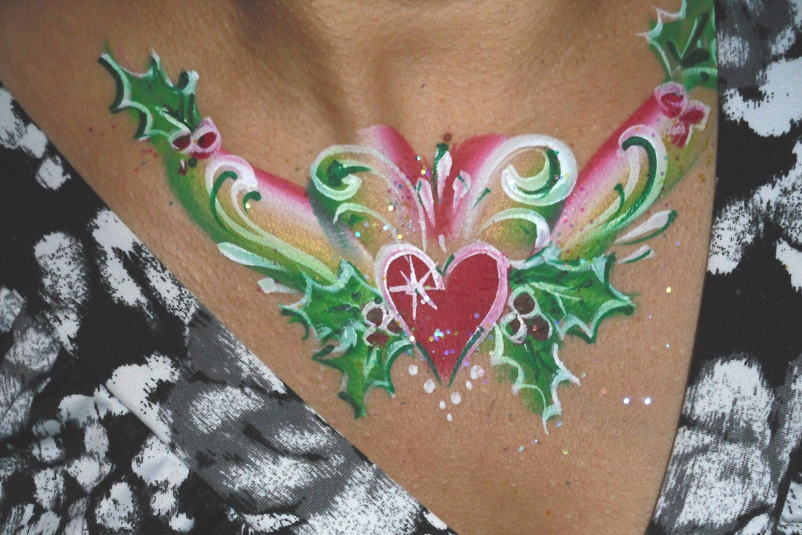 Enchanted Brushstrokes Face and Body Painting By Amy Medina Christmas