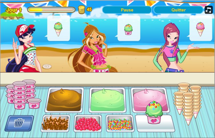 Запусти игру говорящих. Игры Винкс мороженое. Браузерные игры для девочек. Игра Винкс мороженое на пляже. Игры для девочек которые были раньше.