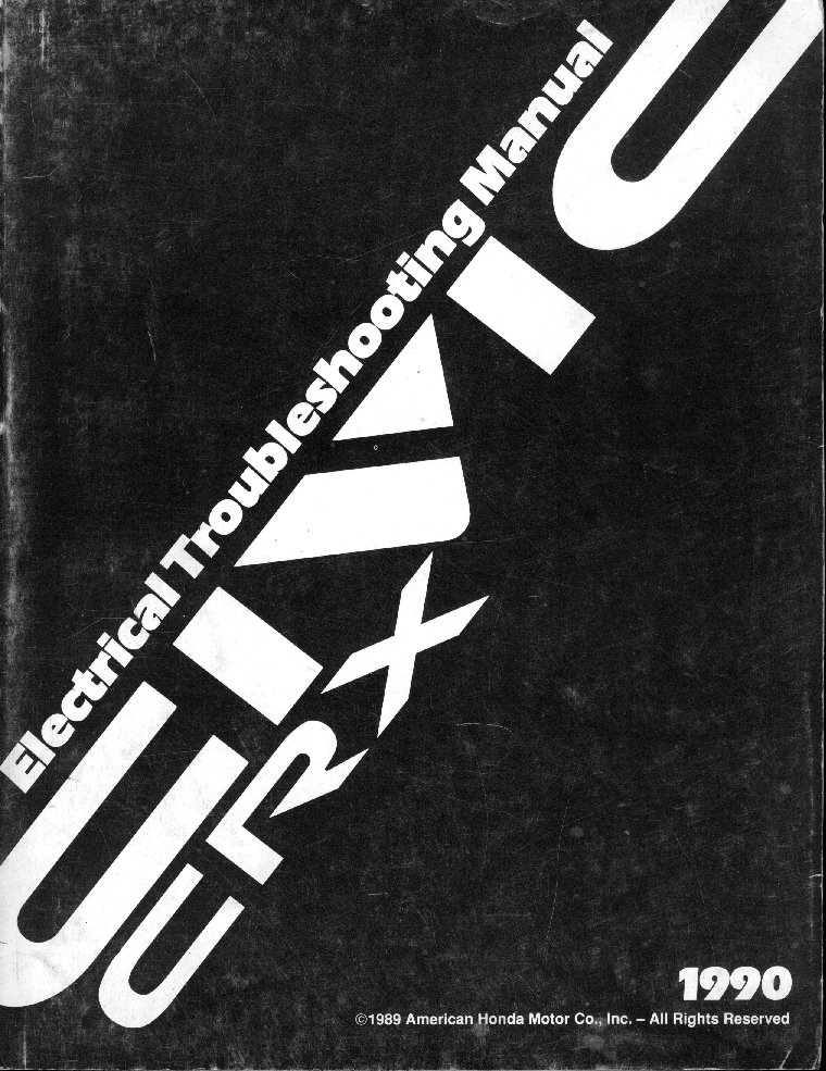 repairmanuals 1991 Honda CRX Repair Manual + Wiring Diagram